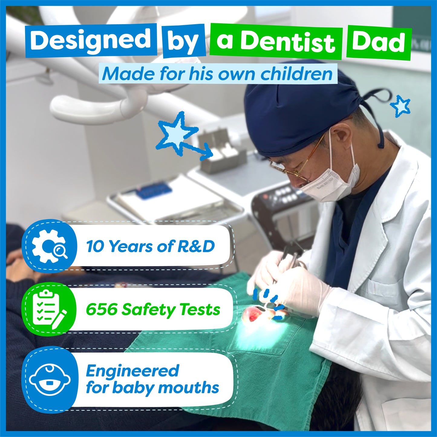 Dr. Noah Bamboo Baby & Toddler Toothbrush 6 Pack