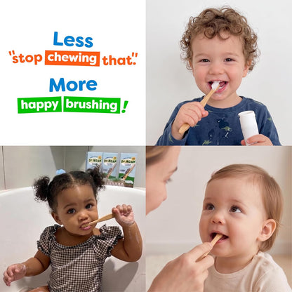 Dr. Noah Bamboo Baby & Toddler Toothbrush 4 Pack